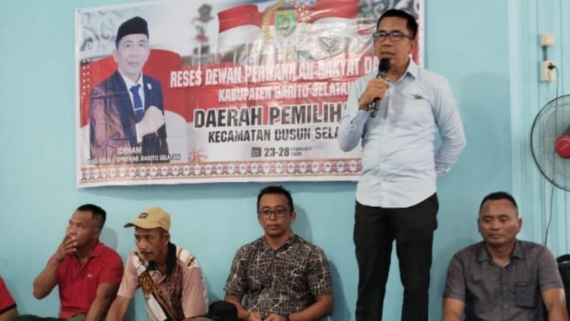 Wakil Ketua I DPRD Barito Selatan melaksanakan reses ke daerah pemilihan (Dapil) I Barito Selatan, di Buntok, Kamis, 27 Februari 2025 (foto: BorneoToday/HBI)