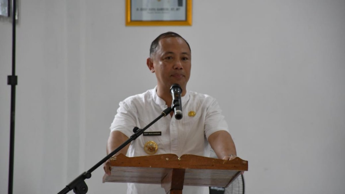 Foto: Bupati Barito Selatan, Eddy Raya Samsuri saat menghadiri Musrenbang Kecamatan Jenamas. 